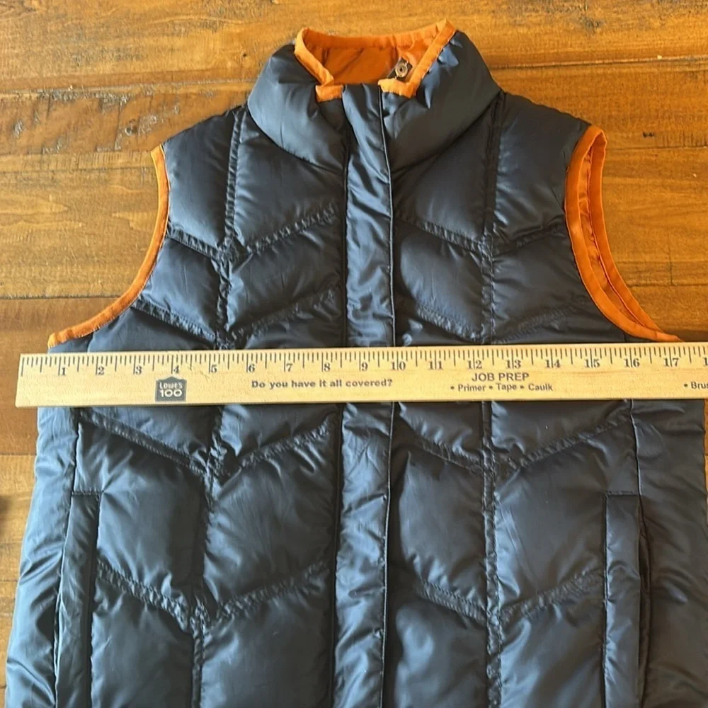REI Kids Orange and Navy Reversible Down Puffer Vest